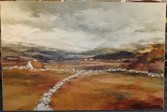 Phyllis del Vecchio Donegal landscape, 40 x 60in. unframed